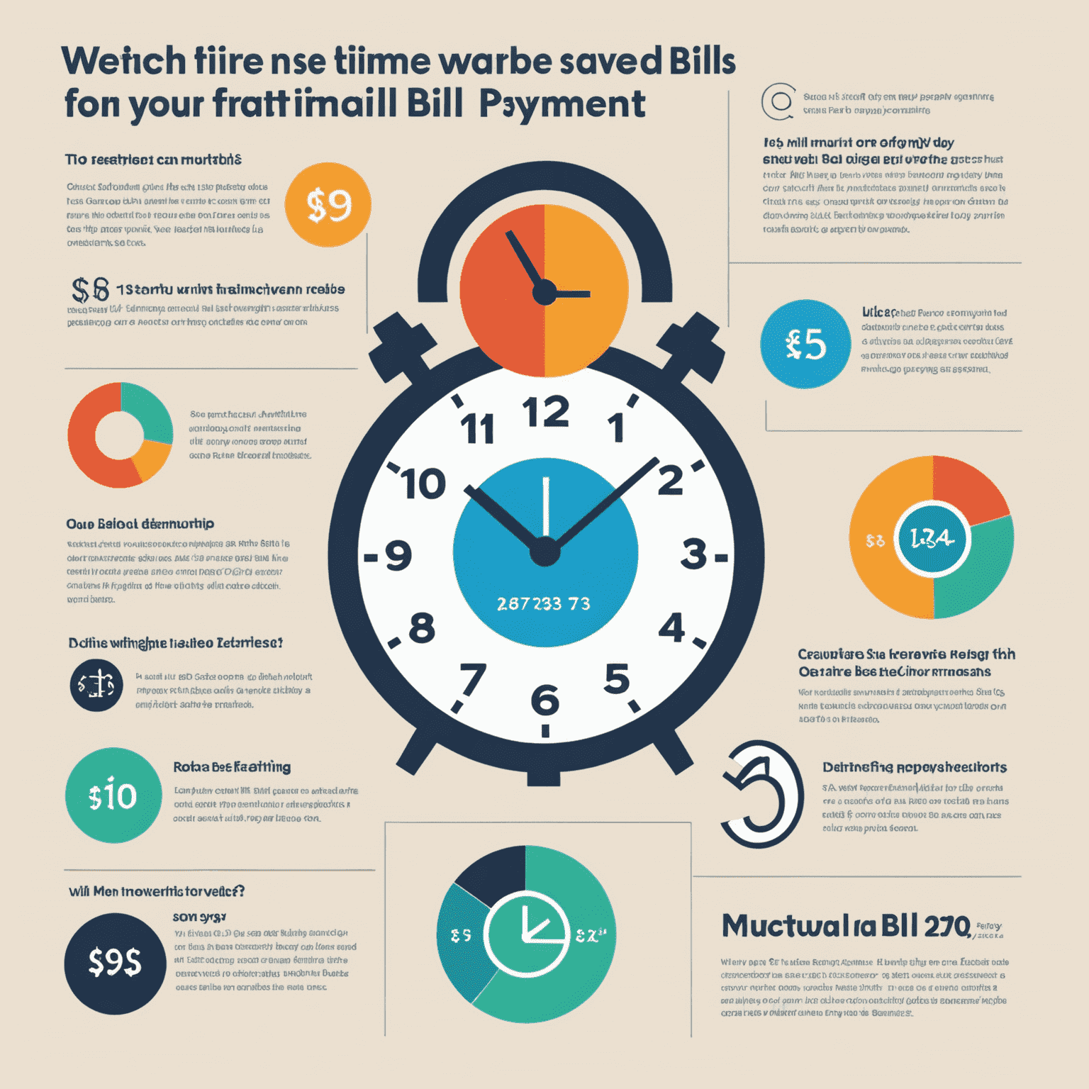 Infographic showing how much time can be saved using our Bill Pay service compared to traditional bill payment methods